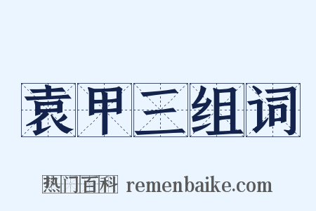 袁甲三组词是什么意思的图片